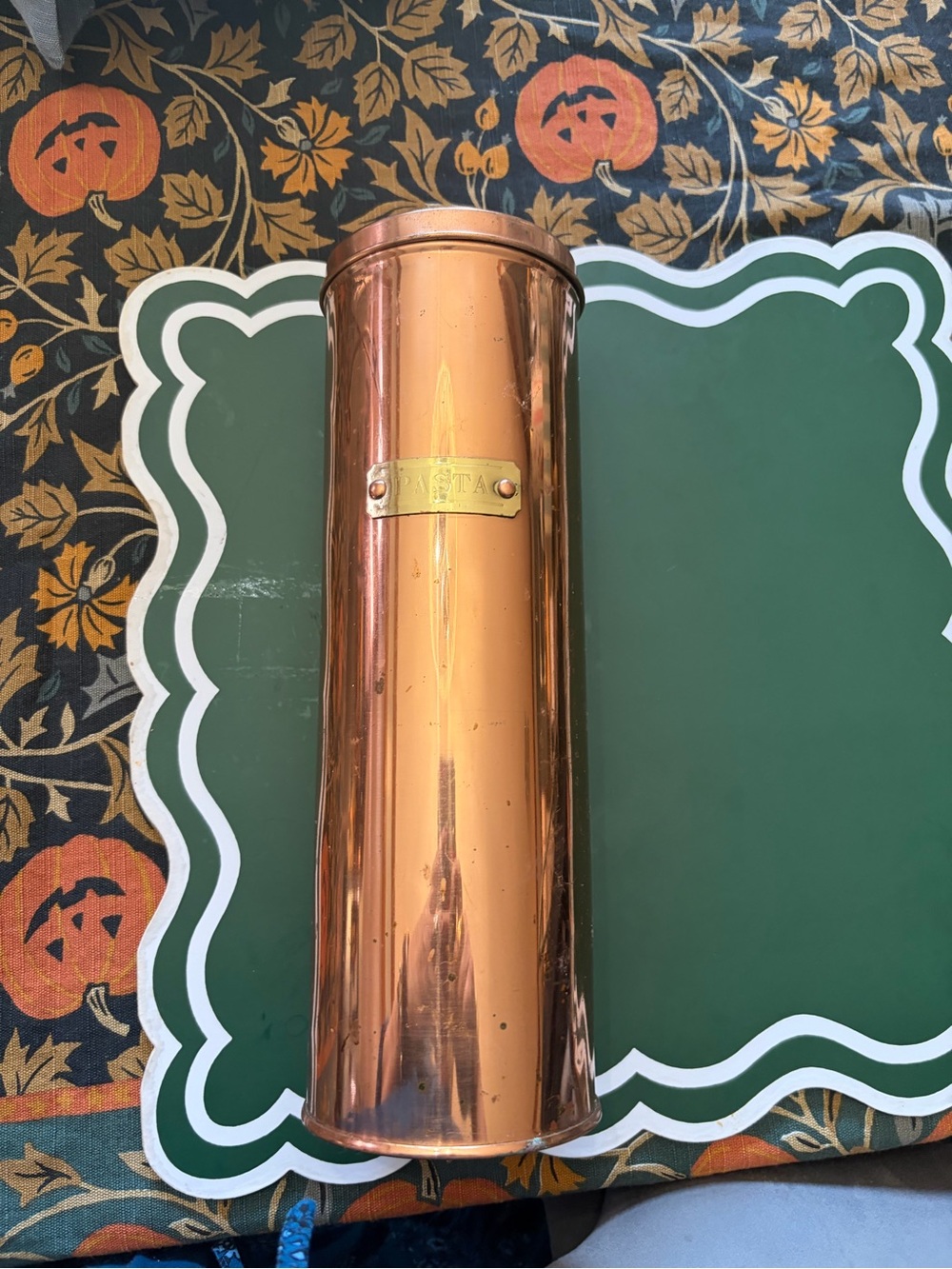 Copper Finish pasta  Storage Tube - Copper